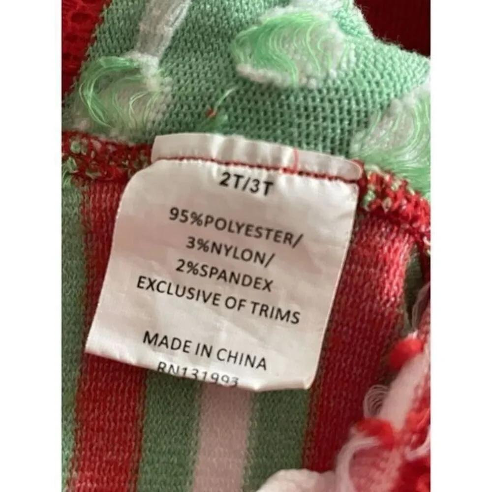 Christmas Tights Red Green Ruffles‎ Baby Size 2T/3T